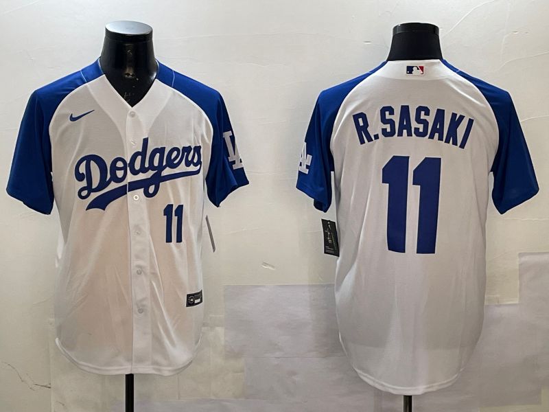 Men Los Angeles Dodgers 11 R.Sasaki White Fashion Game 2025 Nike MLB Jersey style 2